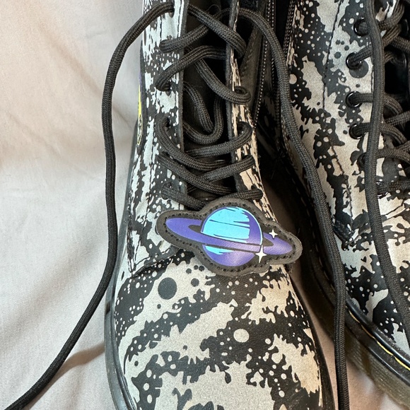 Youth Space Themed Dr. Marten Boots with Side Zip - Picture 7 of 8
